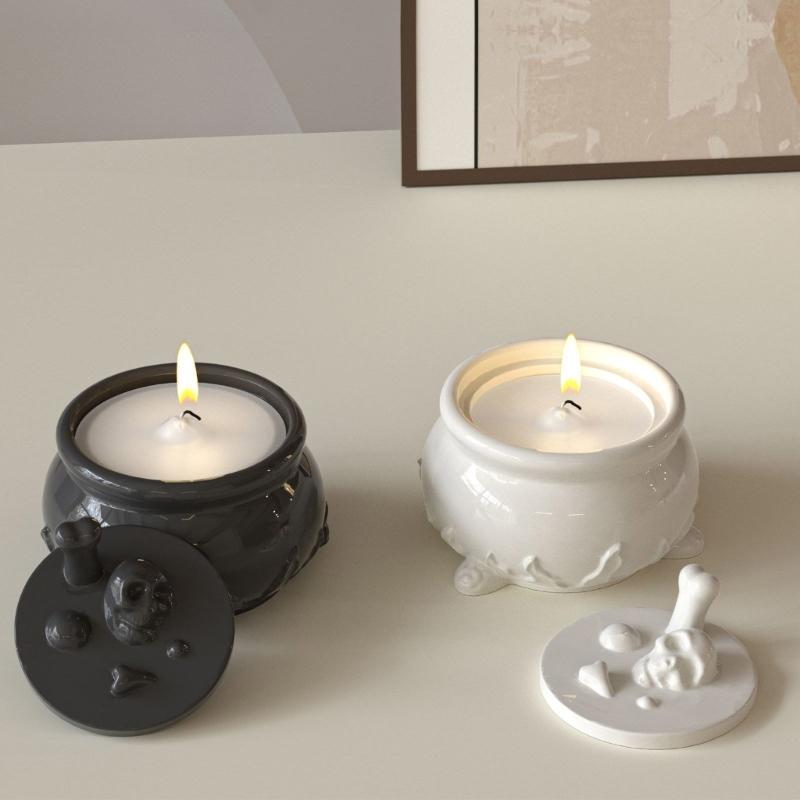 Силиконовые формы в виде черепа Инструмент для Хэллоуина Контейнер для хранения конфет Формы с гладкими поверхностями Силиконовая текстура