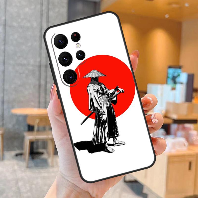 Аниме Японский Самурай Чехол для Телефона Для Samsung Galaxy S25 S24 S23 S22 S20 S21 Ultra S9 S10 Plus S25 FE Задняя Крышка