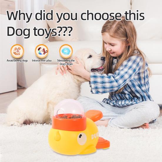 Interactive Dog Puzzle Slow Feeder Duck Shaped Dog Treat Dispenser for Small Medium Dogs Slow Feeder Dog Bowl for Training