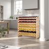 96 Bottle Stackable Modular Wine Rack, 8-Tier Wine Bottle Holder,Solid Wood Floor Freestanding Wine Storage Rack For Pinot Noir bottles,For Kitchen,