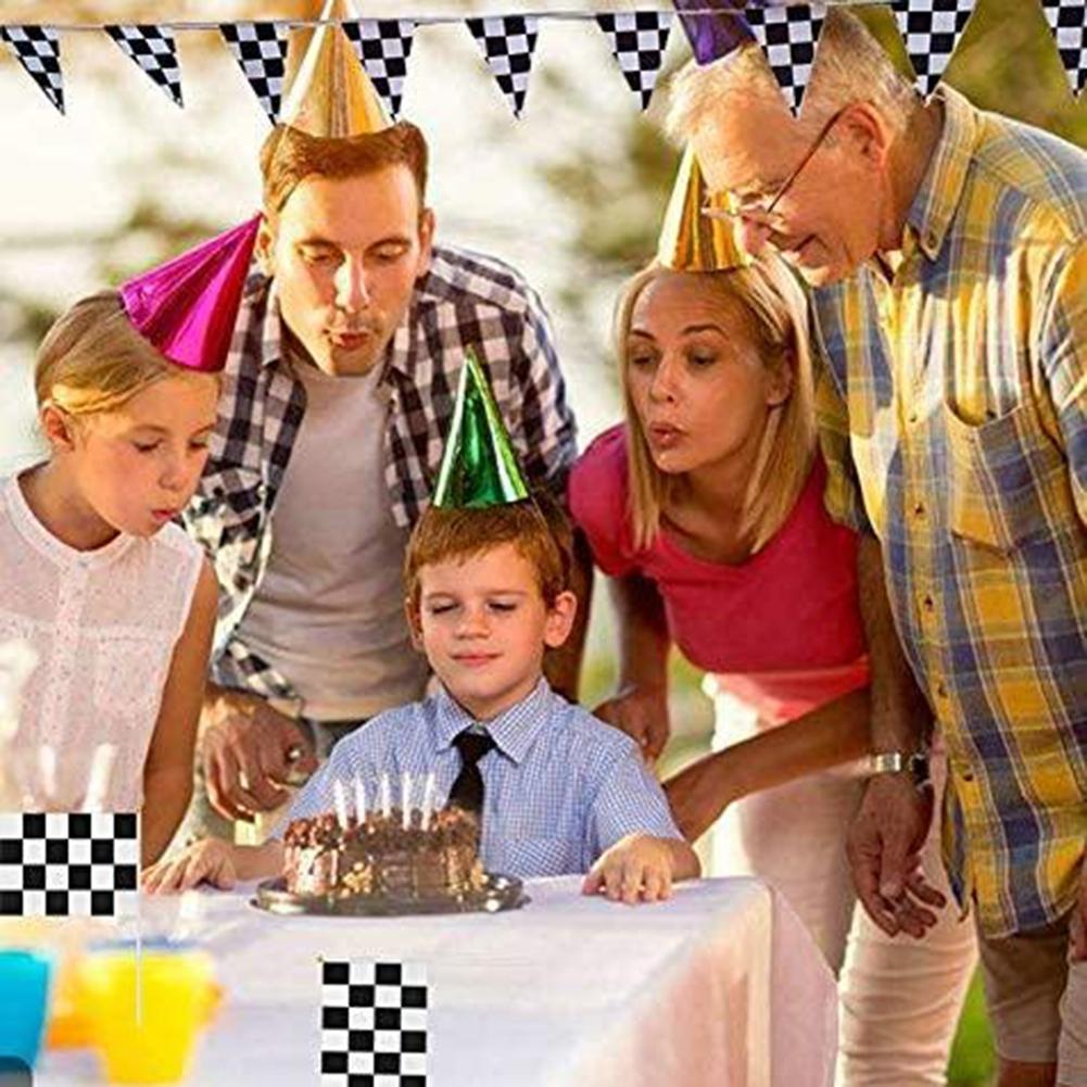 Флажки гирлянды Флаг вымпел 30см Х 40см Черный Белый