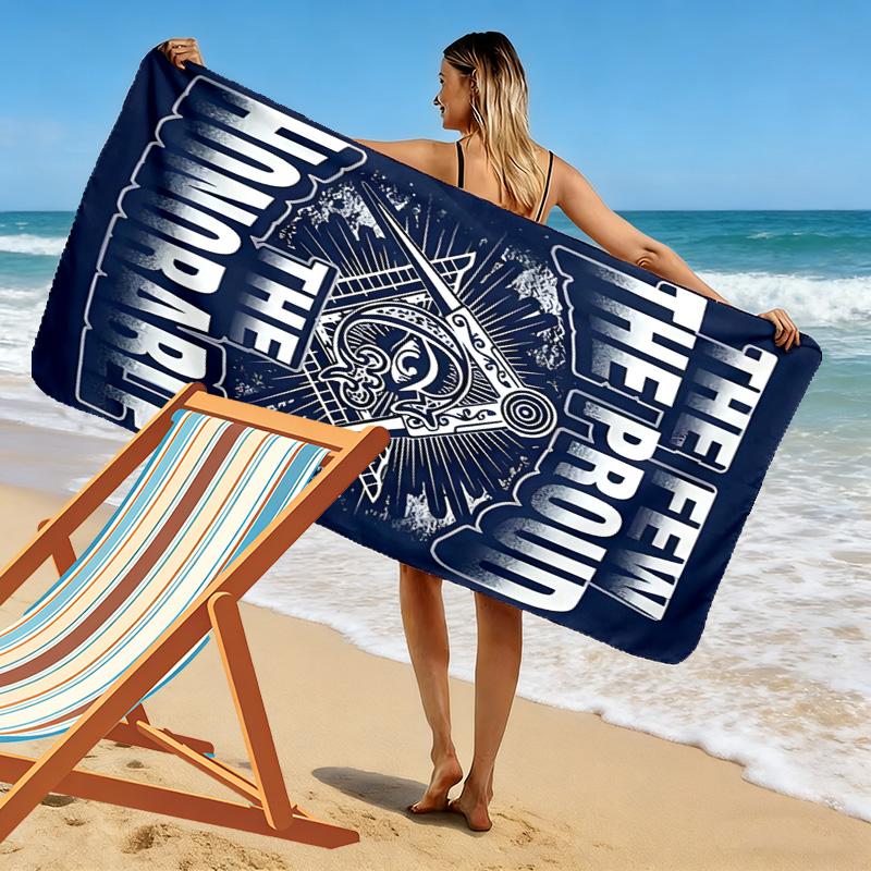 Enigmatic Divine Blueprint beach towel Portable for travel Outdoor camping Absorbent bath towel quick-drying swim towel Outdoor pool towel