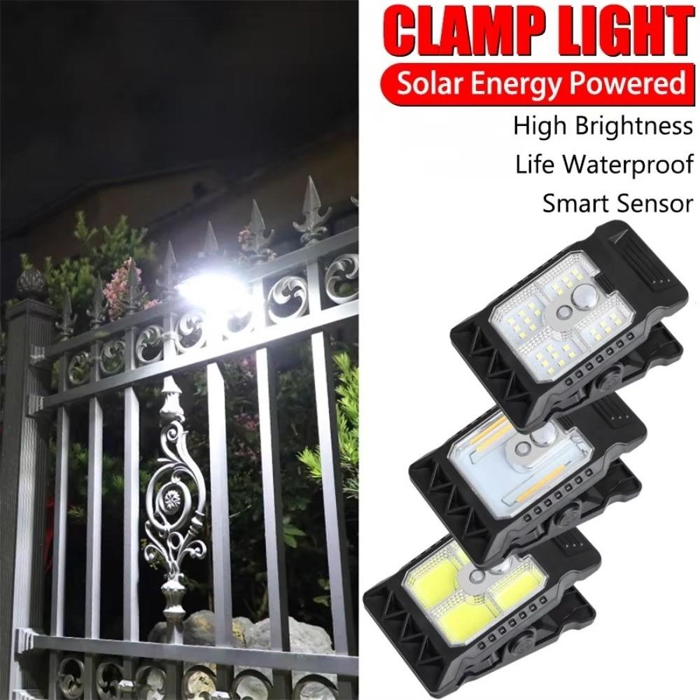 Waterproof Motion Sensor Lamp 3 Modes LED Solar Light New Solar Clip Light Garden Decoration