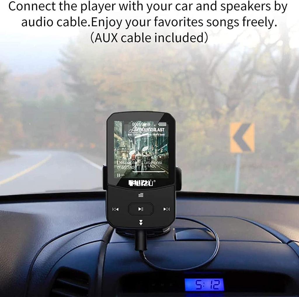 Ruizu X52 Sport Bluetooth Mp3-плеер Портативный мини-плеер Walkman с зажимом и поддержкой экрана FM, запись, электронная книга, часы, шагомер Радио