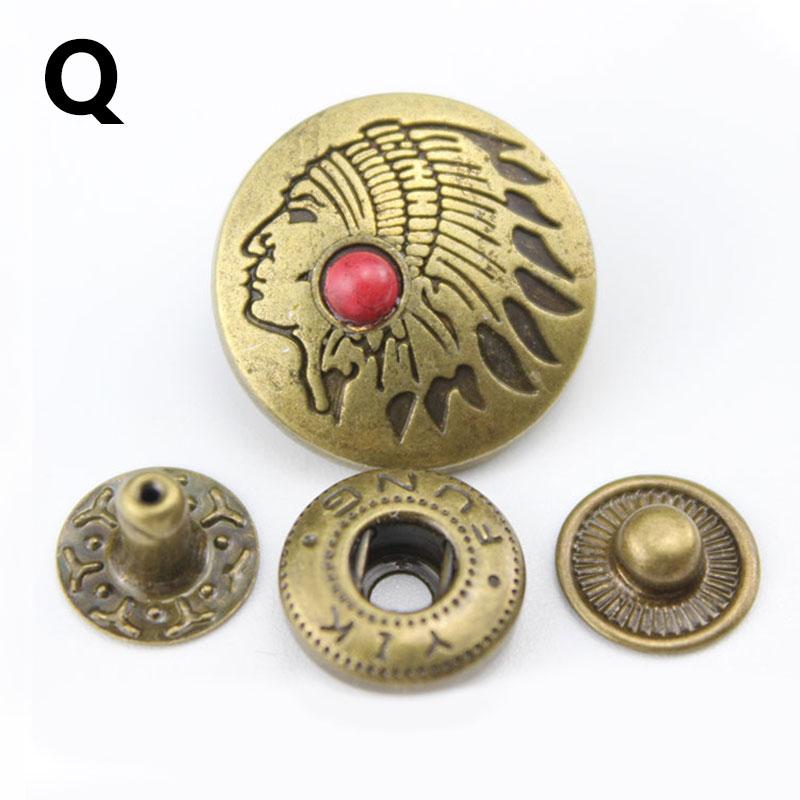1Set Press Studs Fasteners Clothing Snap Buttons Garment DIY Metal Sewing Accessories Leather Craft
