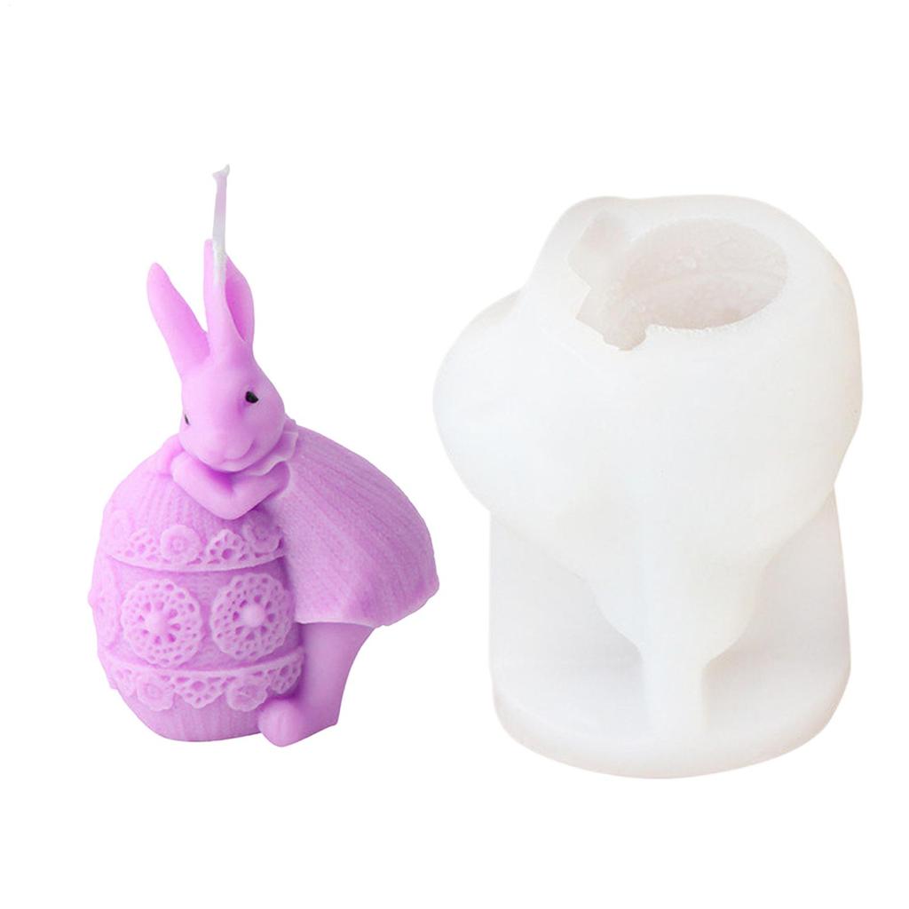Силиконовые формы для Пасхи Милые Гибкие Материалы для DIY-творчества Пасхальные формы Силиконовый кролик Декор для изготовления мыла свечей Смола Эпоксидная Воск