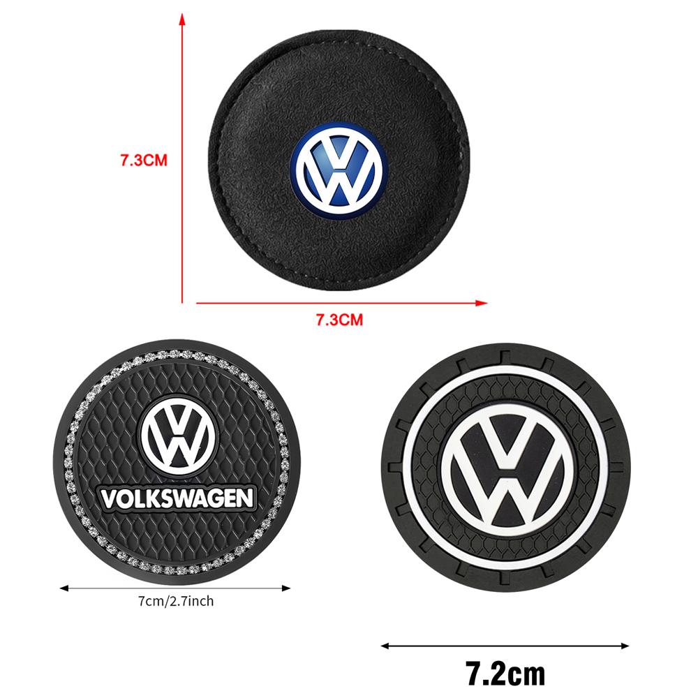 2025 Hot 1/2/4pcs Car Water Cup Bottle Holder Anti-slip Pad For Volkswagen VW GTI Polo Golf Passat Tiguan Arteon Taigo Caddy Jet