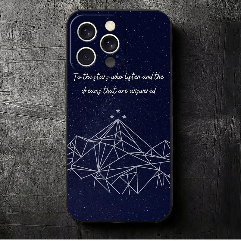Чехол для телефона 'Двор Тумана и Ярости' Город ВЕЛАРИС Мягкий для iPhone 16 16E 17 Air 15 Pro Max 14 Plus 13 Mini 11 12 7 Черный Чехол Задняя S