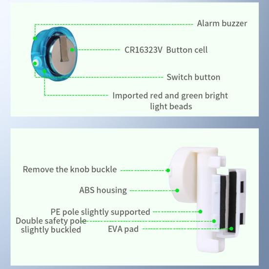 2Pcs Fishing Bite Alarm Lamp Night Fishing Rod Tip Sensor Electronic Bite