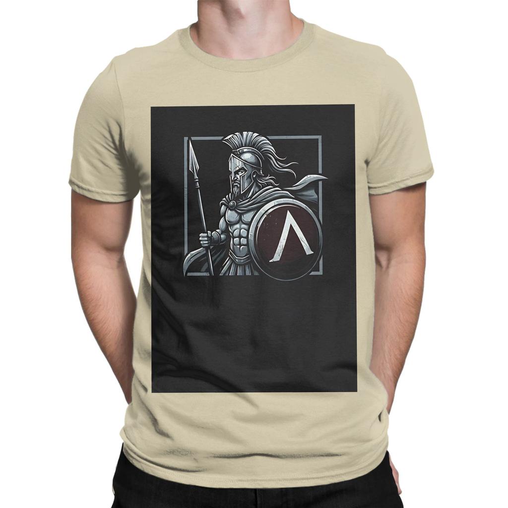 Leonidas Brave Spartan Warrior King Graphic 100 Cotton Tshirt Spartan Tops Tees For Unisex