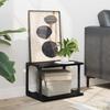 Printer Stand Black Oak Effect 41 x 28 x 33.5 cm