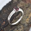 Natural Garnet Gemstone Solid Ring 925 Sterling Silver Handmade Jewelry For Christmas Gift