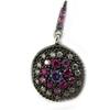 Les Trésors De Lily [L6297] - Silver Pendant 'Sappho' Purple Black Silver (rhodium Plated) - 12 Mm