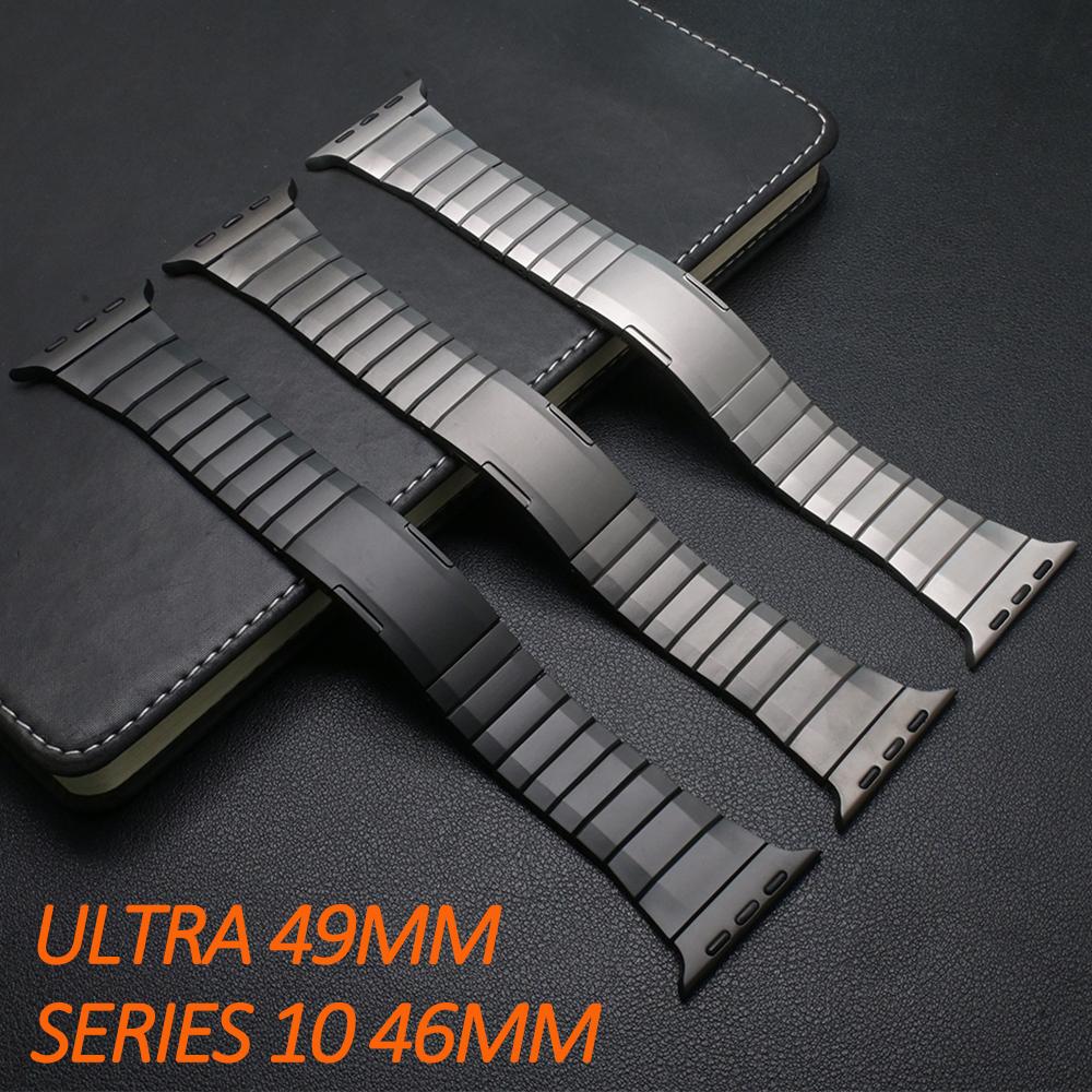 Stainless Steel Band for Apple Watch Ultra 2 49mm 46mm 45mm 44mm 42mm 41mm 40mm 38mm Quick Fit Straps For Iwatch 10 9 7 8 Se 6 5
