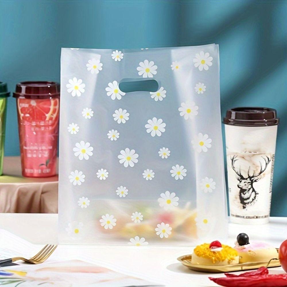 50 шт. Пластиковый подарочный пакет Pretty Little Daisy, мини-упаковка для торта, упаковка для еды