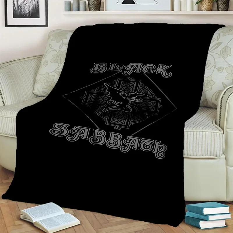 3D BLACK SABBATH Heavy Metal Rock Blanket,Soft Throw Blanket for Home Bedroom Bed Sofa Picnic Travel Office Cover Blanket Kids
