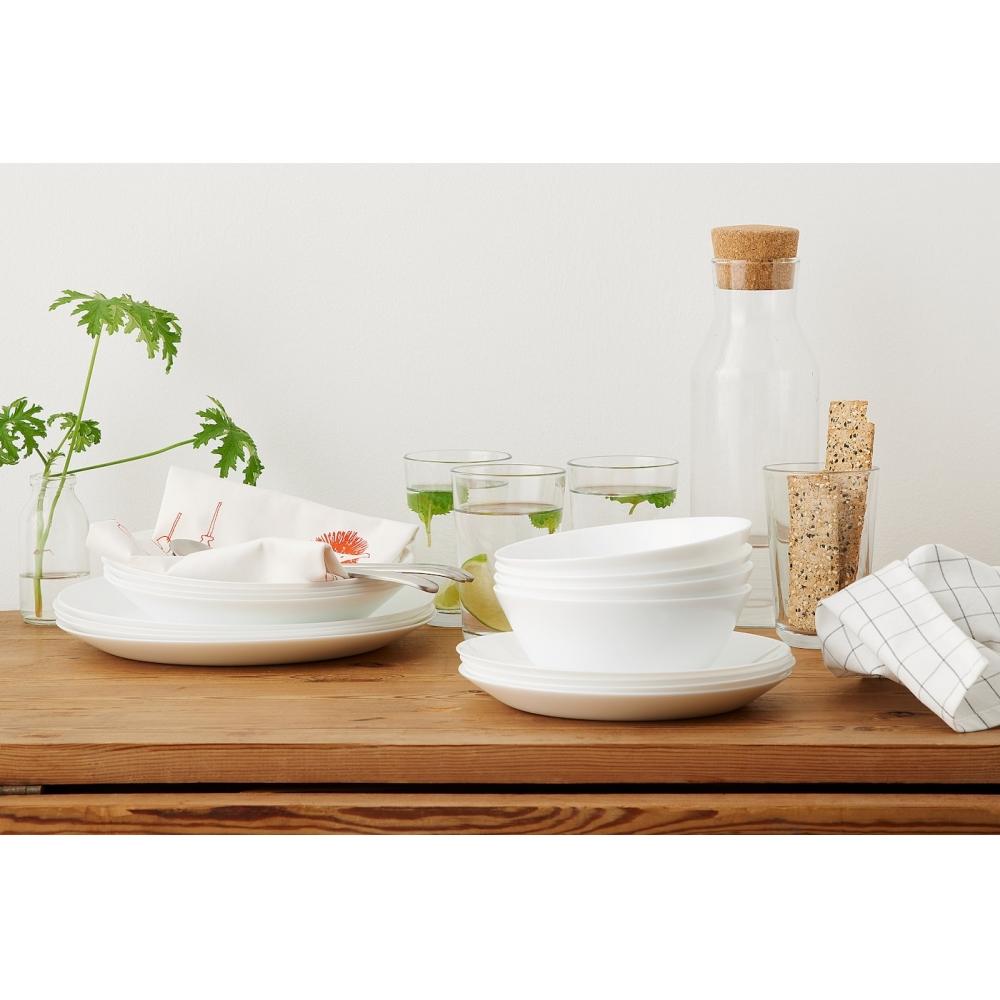 IKEA OFTAST Тарелка для макарон белая 20 см