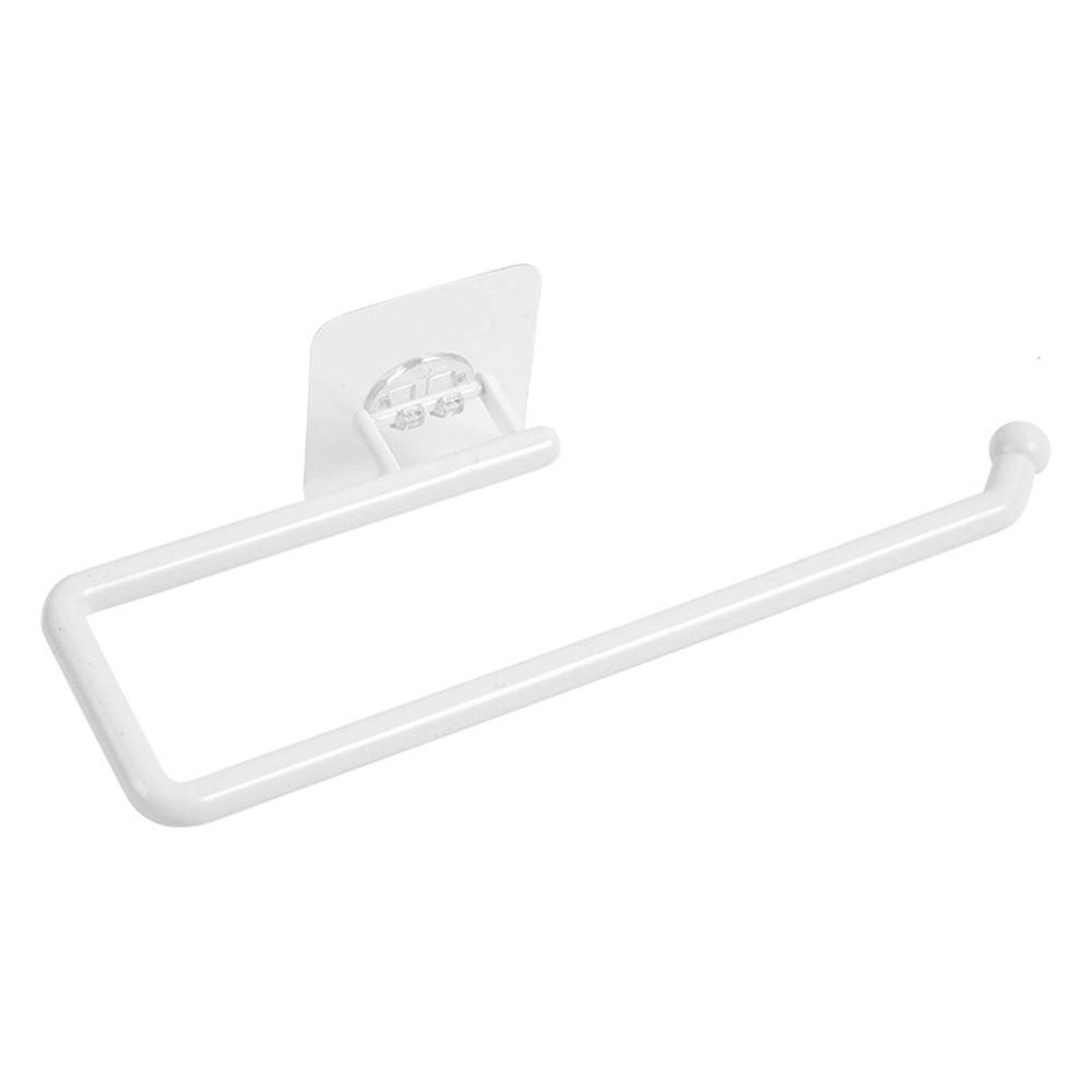 Practical ABS Nail-free Roll Paper Rack Kitchen Paper Roll Holder Tissue Holder Storage