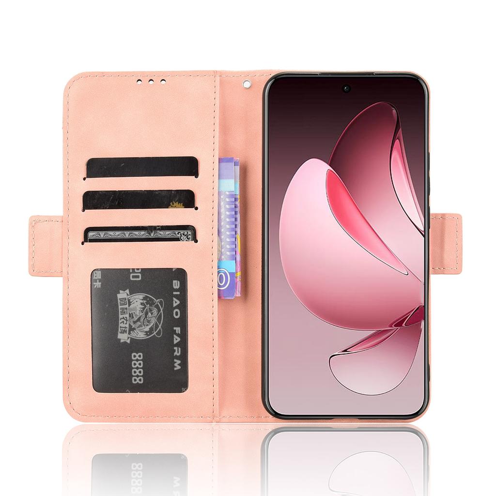 Кожаный чехол-кошелек для Oppo Reno13 Pro 5G с несколькими слотами для карт