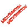 2 Sets Automotive Toe Alignment Tool Accurate Alloy Steel Universal Hole Design Wheel Alignment Tool Red