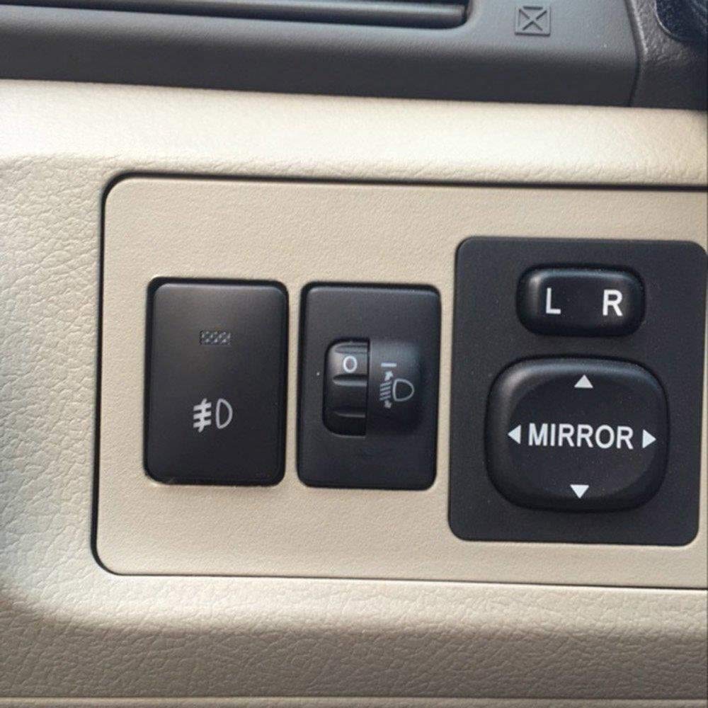 Для противотуманных фар Plouluyt, светодиодный фонарь, 4-полюсный 12 В с подсветкой, кнопочный переключатель, светодиодная полоса DRL (33x22мм)