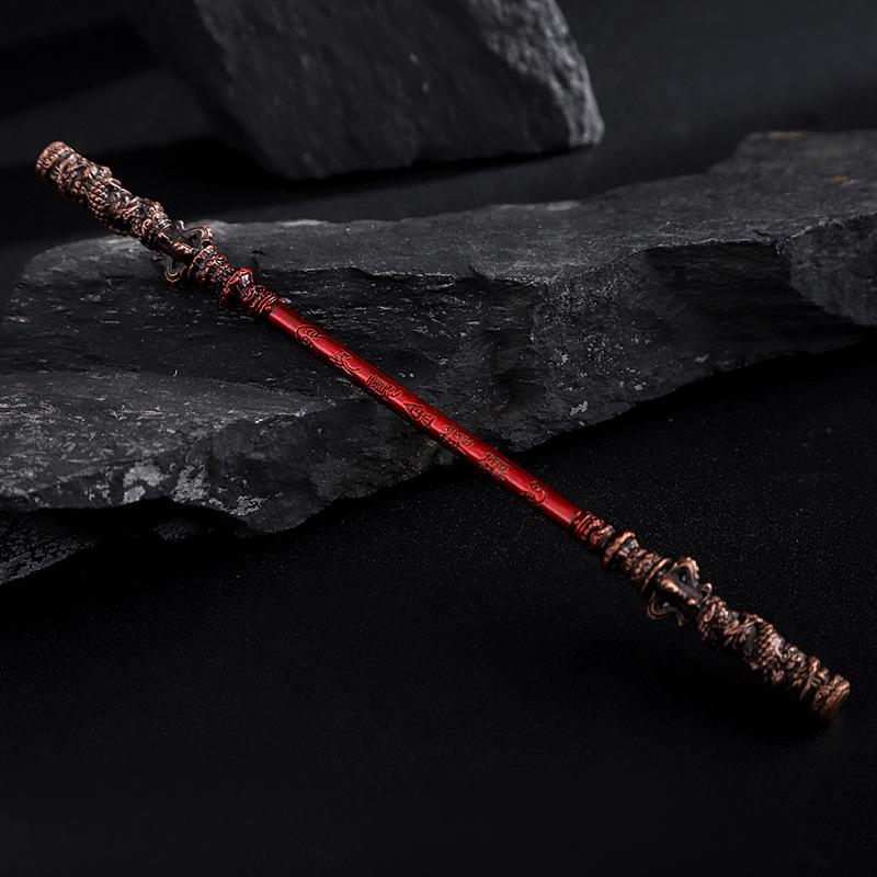 Игра Black Myth Wukong Металлические предметы интерьера Посох-обруч Металлические изделия Посох Короля Обезьян Оружие Сунь Укуна Для украшения стола