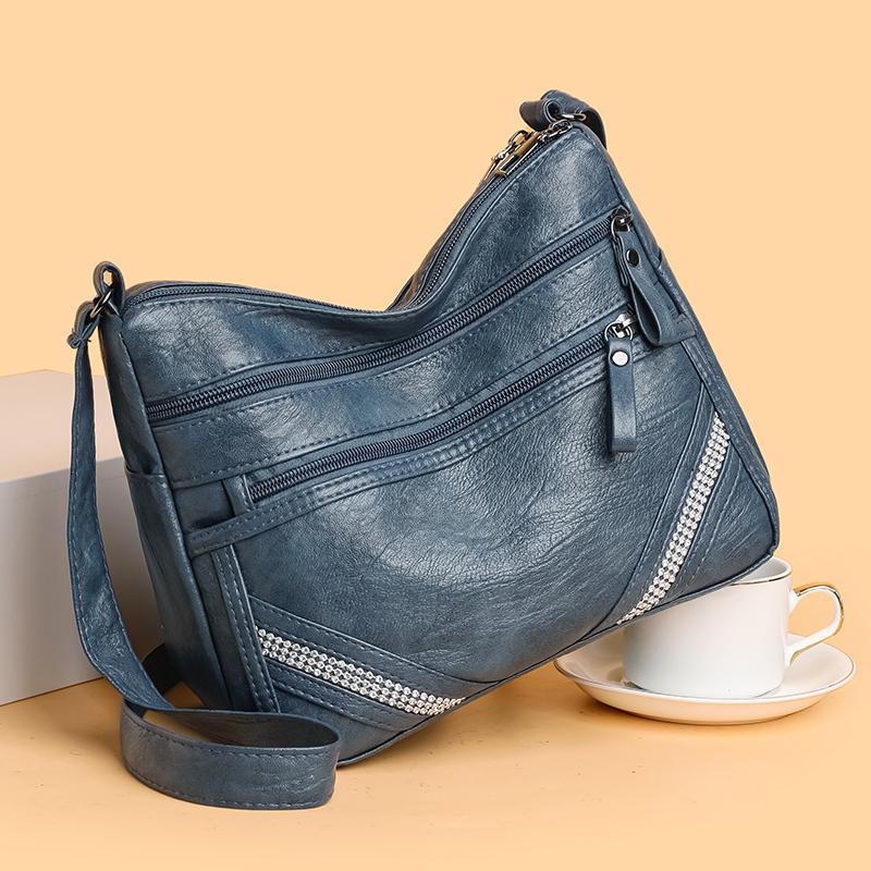 Женская сумка многослойная сумка для мамы ретро большая вместительная сумка через плечо