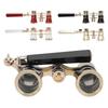 Opera Glasses Binoculars Center Focus Wheel Aluminum Alloy Chain 3X25 Theater Glasses Mini Binocular with Handle for Stage Play