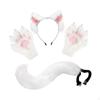 Headband Tail Gloves Set Animal Long for Birthday