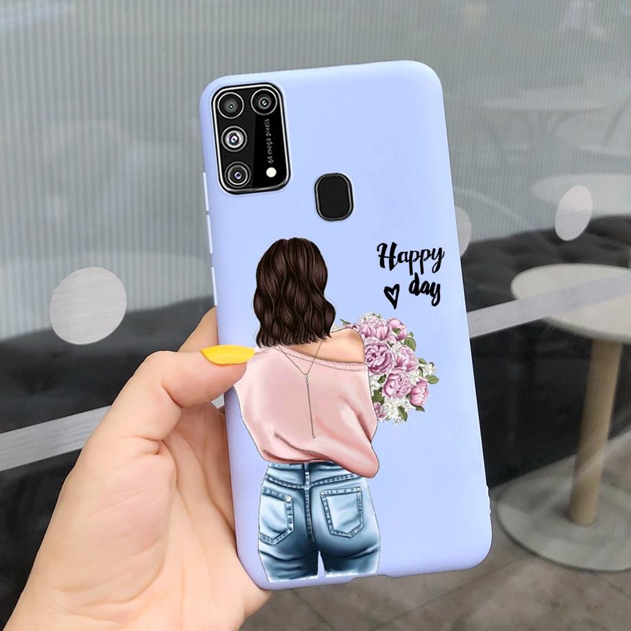 Силиконовый чехол для Samsung M31 M 31 Чехол Свежий Цветок Перо Ударопрочный Чехол для Телефона для Samsung Galaxy M31s M31 s M315 M317 Etui
