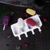 2 Sets Silicone Popsicle Molds Creative Ice Cream Mold 4 Cavities