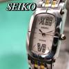 [USED] SEIKO 15P Diamond Silver and Gold Women's Watch 1076