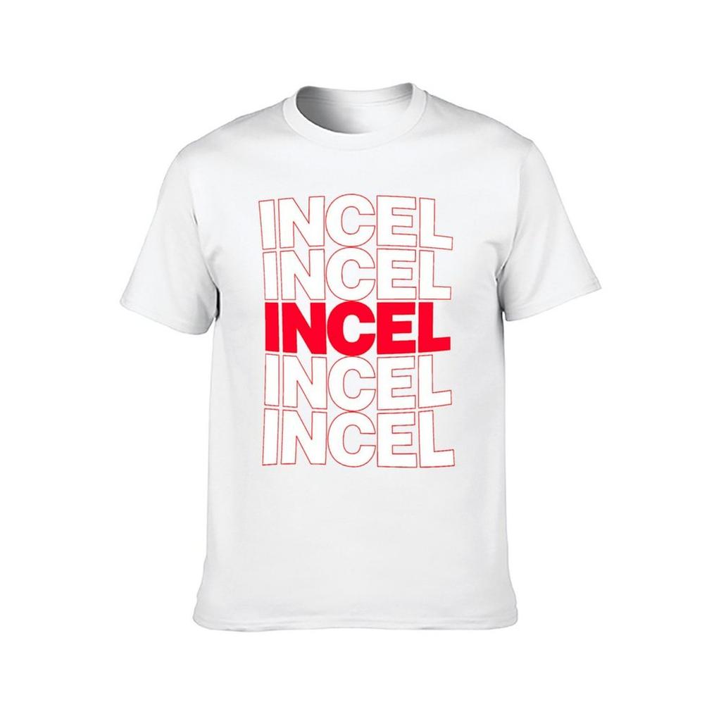 Incel Сумка для благодарности Текст Футболка мужская футболка плотный хлопок футболки для мужчины хлопок смешная футболка