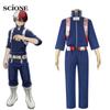 Мужской горячий аниме My Hero Academia Boku no Hero Academia Todoroki Shoto Косплей Костюм Топ Брюки Пояс Хэллоуин Cos Парик