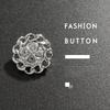 10Pcs Silver Button Women'S Clothes Jacket Fur Coat Diamond Decorative Metal Buttons High-End Button Accessories