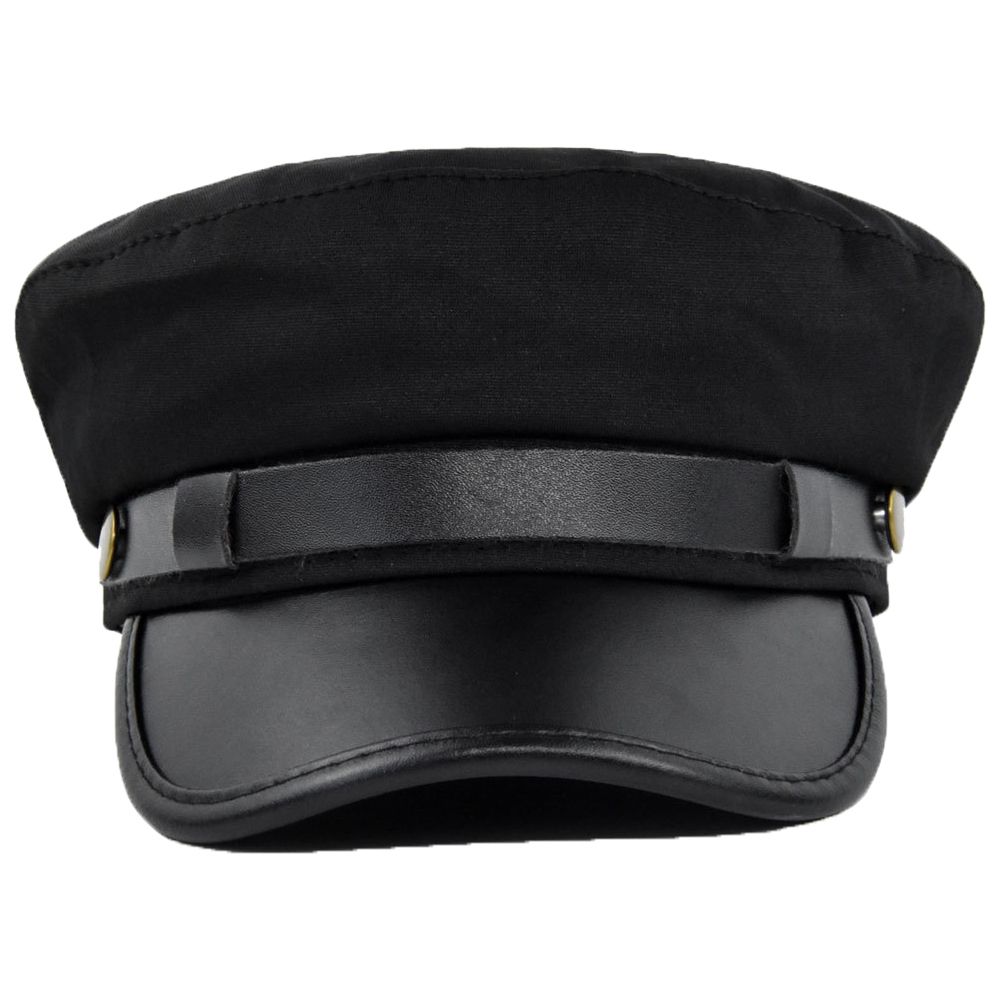 Британский Стиль ПУ Кожа Осень Женские Кепки Капитана Плоские Морские Шляпы Мужские Матросские Кепки Рыболовная Кепка