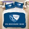 VfL Bochum 1848 Узор Комплект постельного белья Одеяло Покрывало Наволочка Домашний Декор Подарок на День Рождения (1 пододеяльник + 2 наволочки, без наполнителя)
