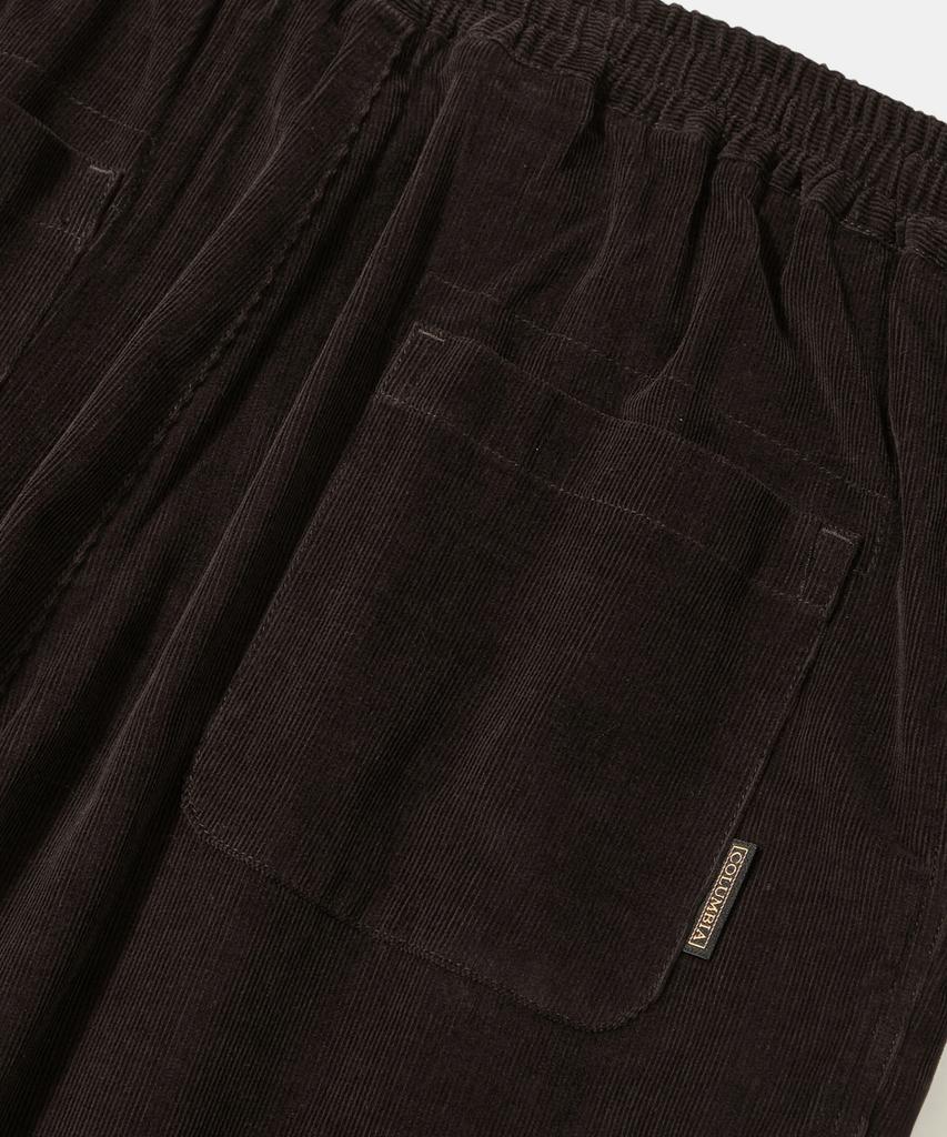COLUMBIA UNIVERSITY Trajan Label Pintuck Wide-Fit Corduroy Pants_Brown