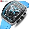 Men's Six Needle Sports Timing Calendar Watch Waterproof Luminous Silicone Strap Quartz Watch