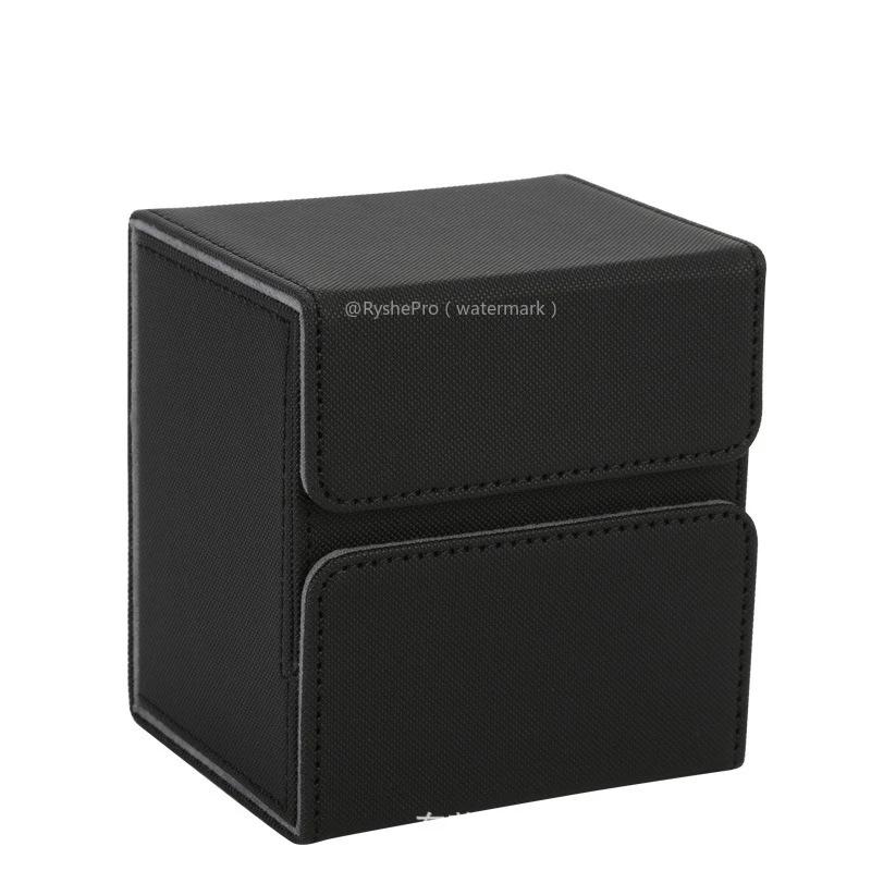 Card Deck Case Holds 100+ with Dice Tray Deck Box Cards Trading Card Storage Box for MTG TCG PTCG Sports Card with 2 Dividers