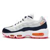 Женские кроссовки Air Max 95 'Navy Orange' Повседневная обувь 307960-405
