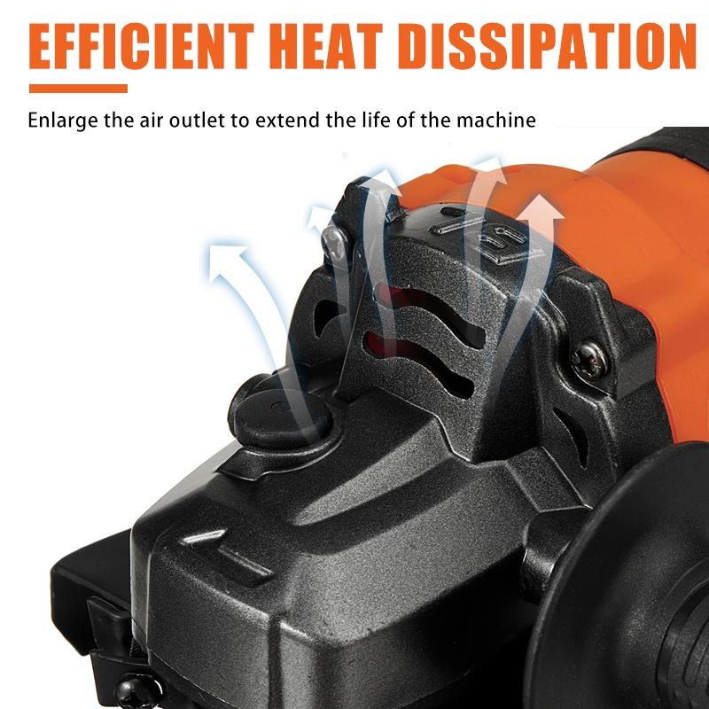 1600 Вт 388VF Бесщеточный аккумуляторный угловой шлифовальный станок для резки Электрическая шлифовальная машина 12000 об/мин, электроинструмент с аккумуляторами