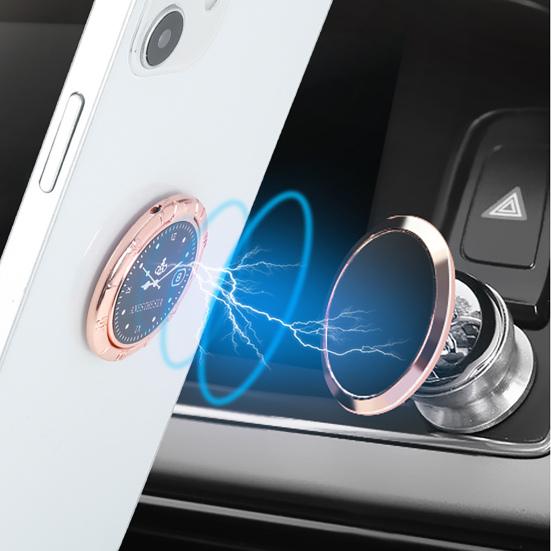 Креативная подставка для телефона с кольцом на палец, вращающаяся на 360 градусов, роскошная наклейка на заднюю панель часов, кронштейн для подставки