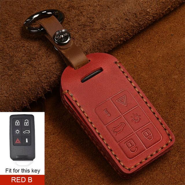 Кожаный чехол для дистанционного ключа автомобиля для Volvo XC60 V60 S60 XC70 V40, автоаксессуары, держатель для ключей с брелком
