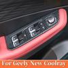 For Geely New Coolray 2023 2024 Interior Accessories Stainless steel Car Door Window Glass Lift Panel Button Switch Frame Covers