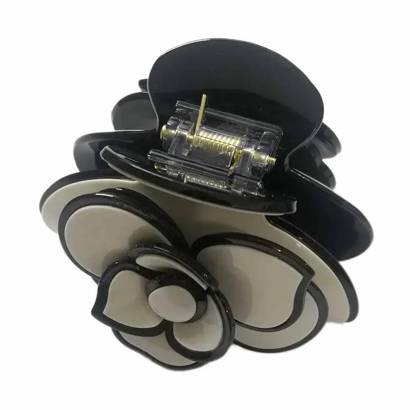 Acrylic Camellia Hair Claw Clip Clamp Girl Flower Handmade Fashion Jewerly Head Accessories For Women Birthday Gifts