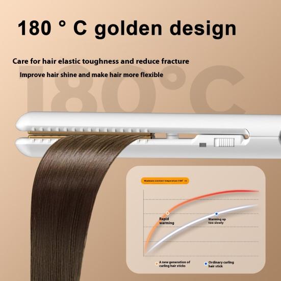 USB Мини-щипцы для завивки 2 в 1, двухцелевые щипцы для завивки, утюжок для волос, выпрямитель для волос, быстрый нагрев, портативный, для путешествий, для женщин, для коротких и длинных волос, укладка