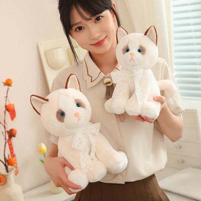 Милая милая кукла тряпичная кошка, плюшевая игрушка котенок, детская успокаивающая кукла тряпичная кошка, подарок на день рождения для девочки