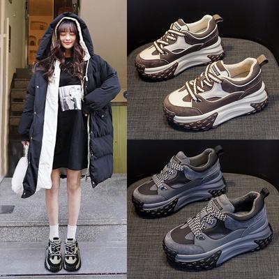 Поп-туфли маленькие белые туфли студенческие туфли повседневная мода туфли на толстой подошве