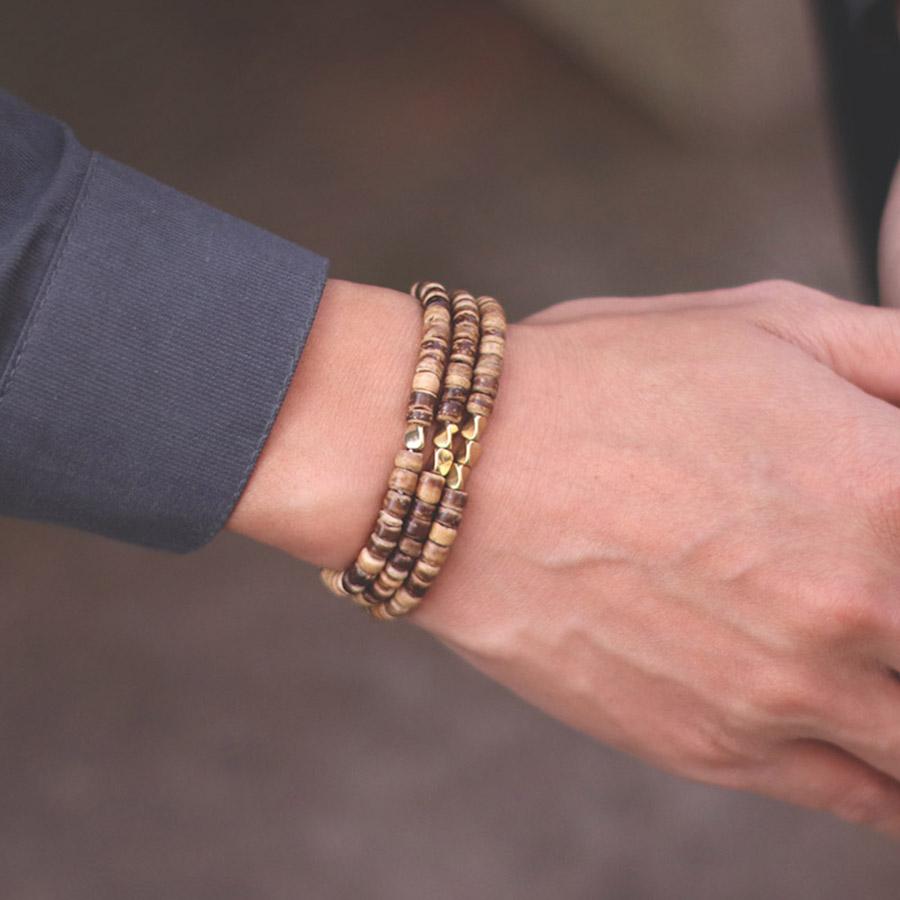 4mm Natural Turquoise Bracelet Single Loop Women Men Stacked Beaded Brass Blue Green Strings Accessories Friends Couple Gifts